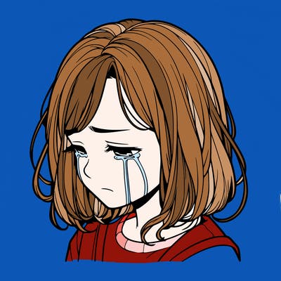 realistic girl crying