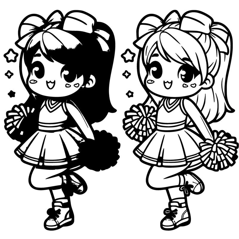cute realistic cheerleader