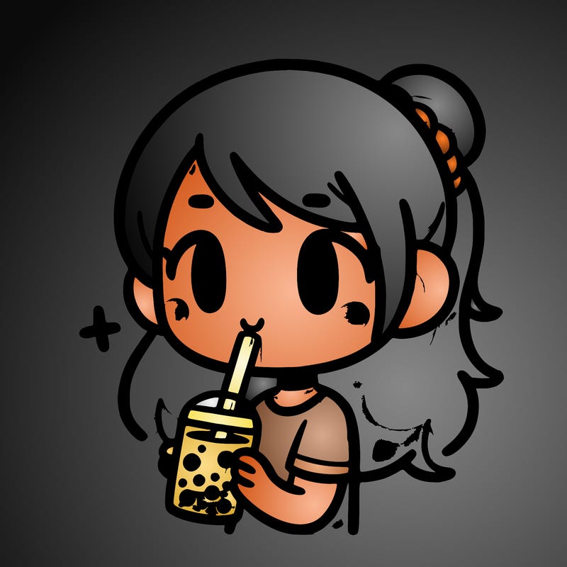 girl drinking boba
