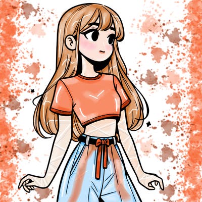 girl in a cute crop top