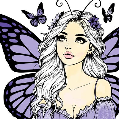 butterfly fairy realistic girl