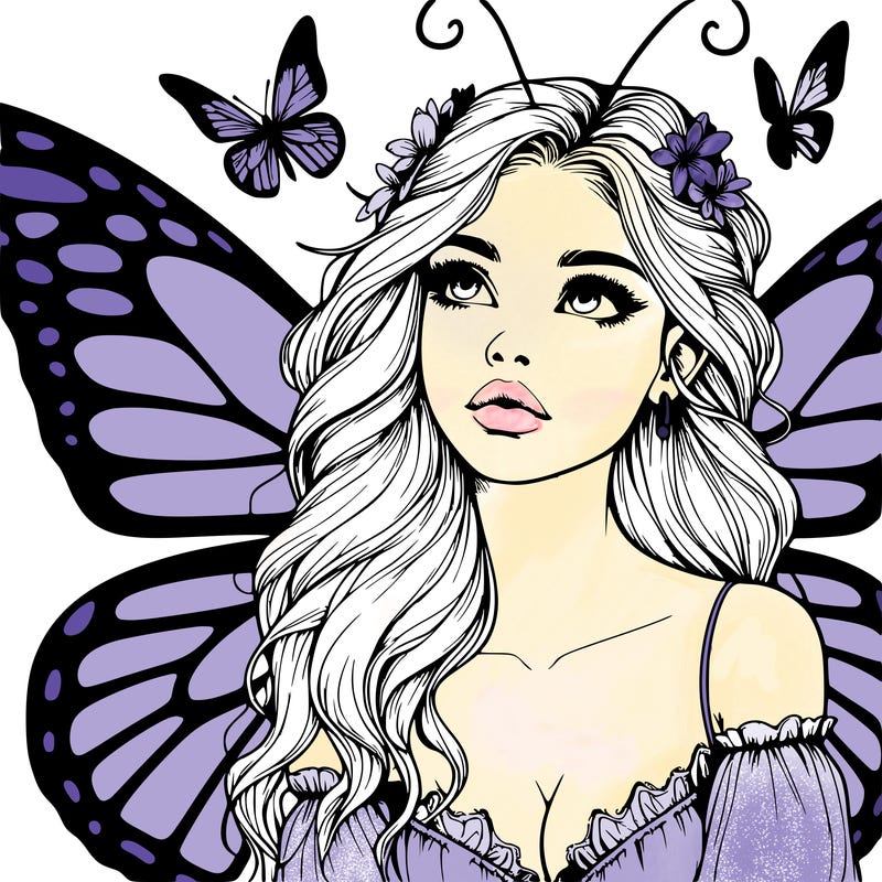 butterfly fairy realistic girl