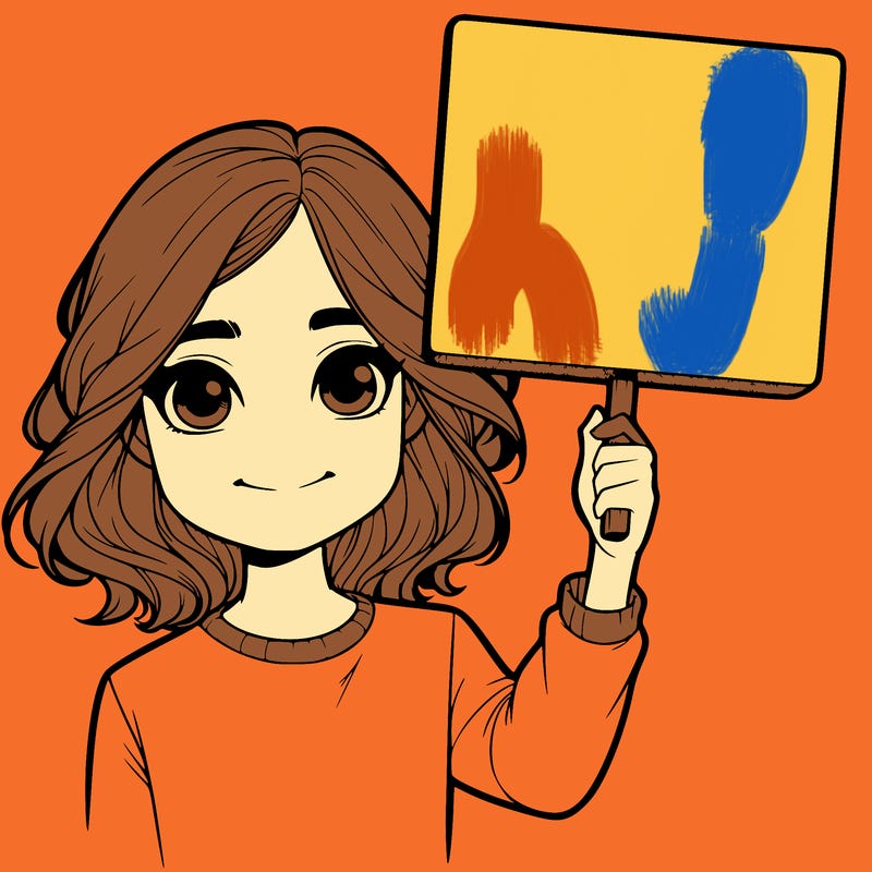 realistic girl holding up a sign