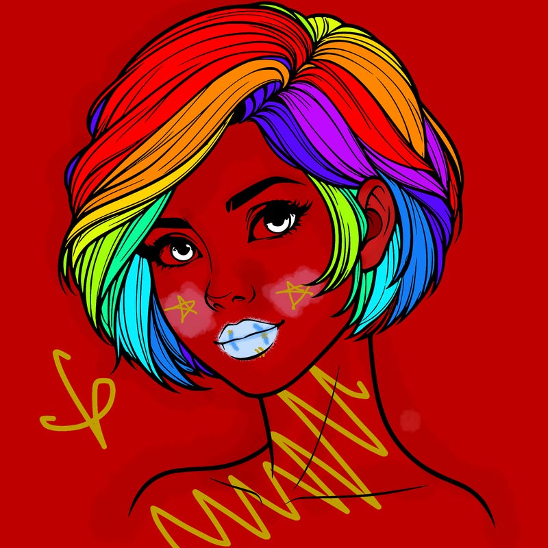 realistic woman with short styled hair