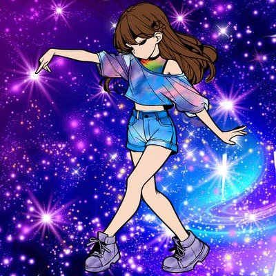 realistic girl danceing