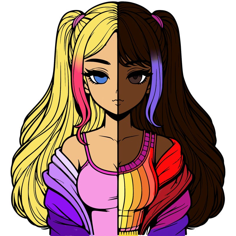 realistic girl split