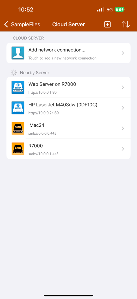 PDF to PowerPoint app cloud server and network connection interface