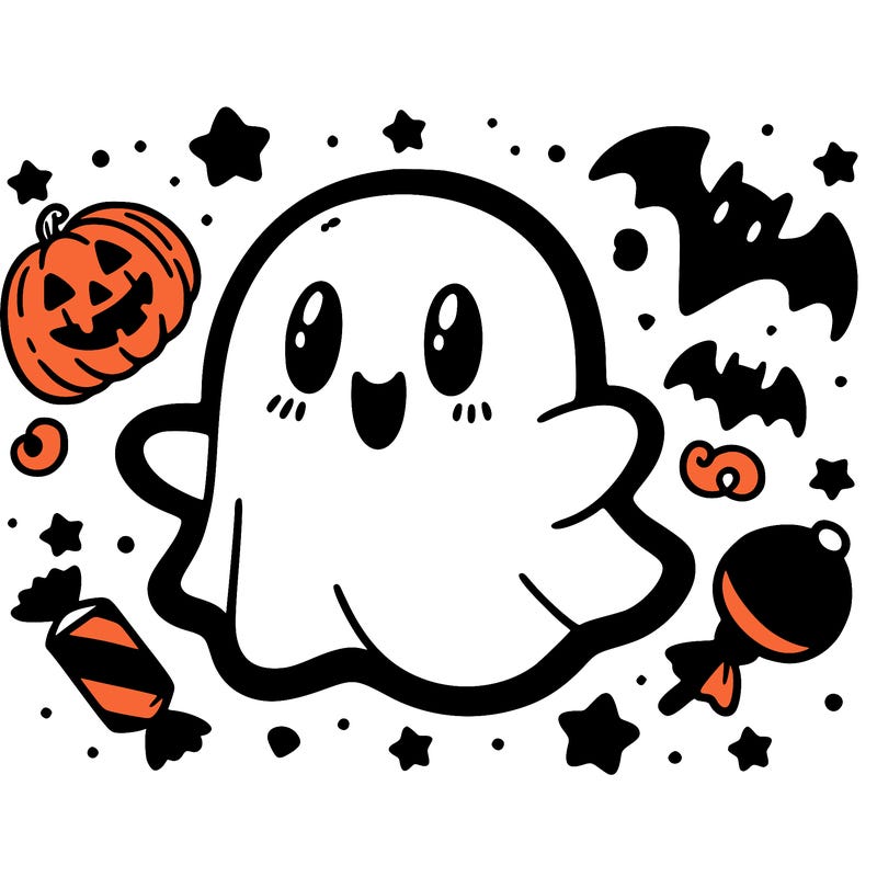 halloween cute little ghost