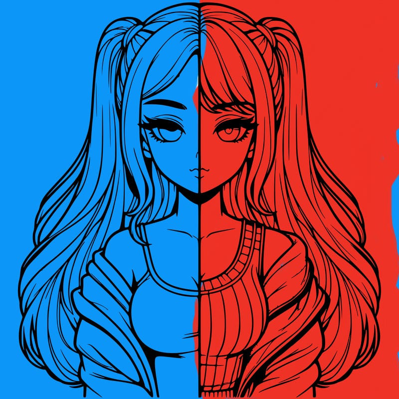 realistic girl split