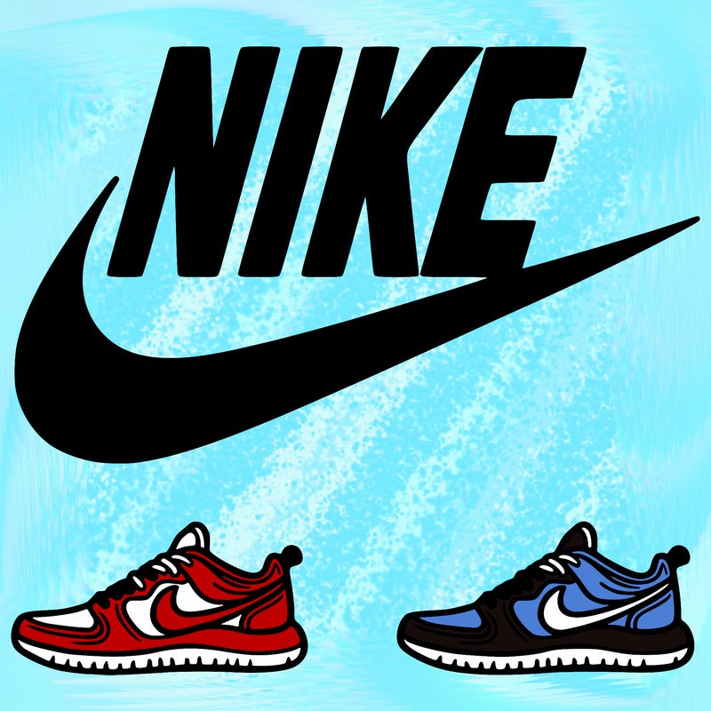 just the nike logo, no shoes
