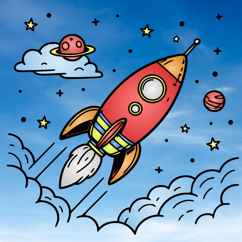 rocket in space