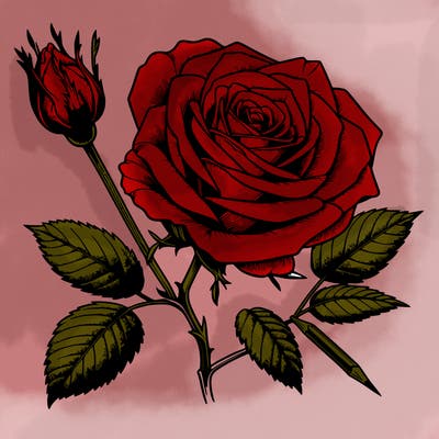 realistic rose