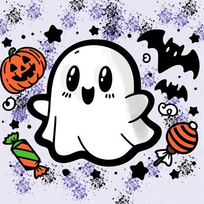 halloween cute little ghost