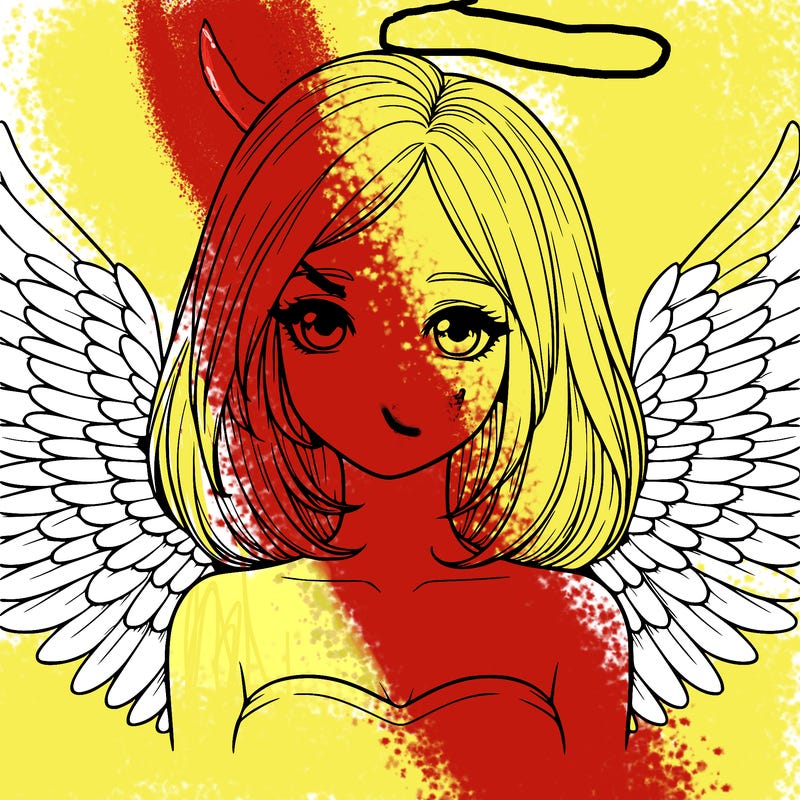 realistic girl with wings