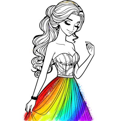 a realistic woman wearing an elegant dress