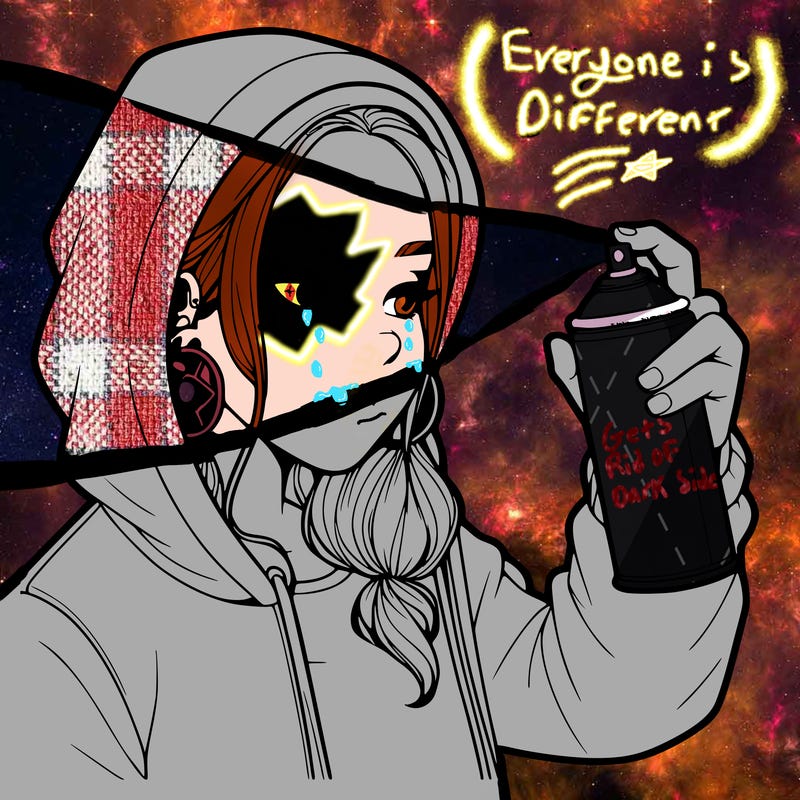 a realistic girl, spray painting