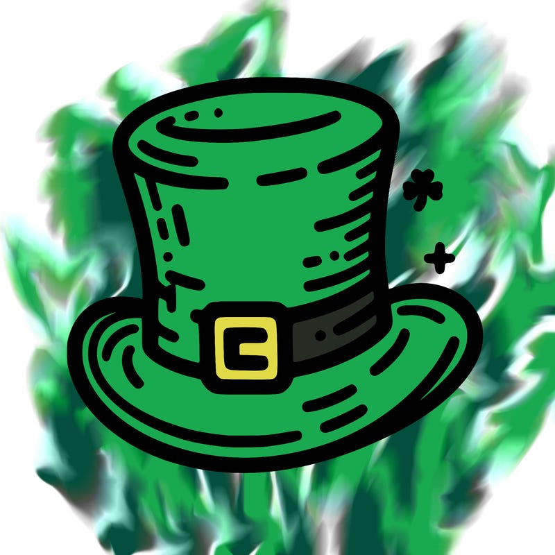 st patrick hat with thin lines