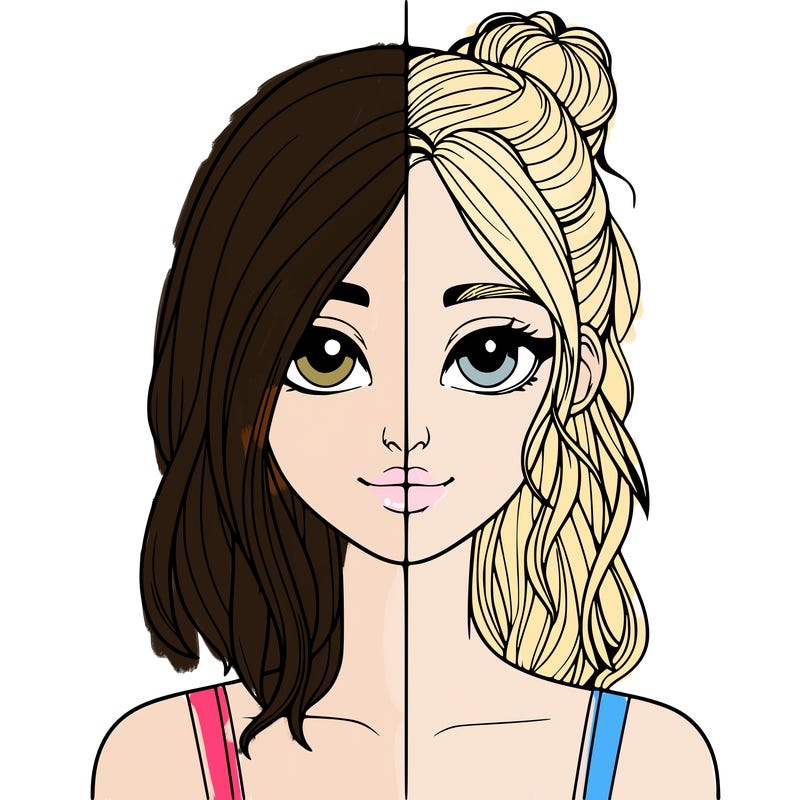 realistic girl split