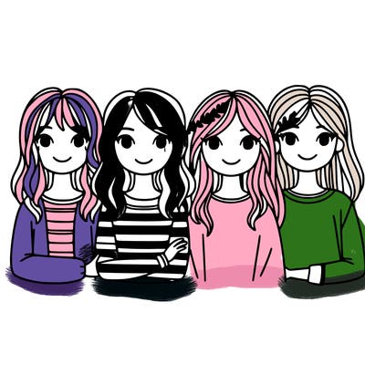 4 friends who are girls