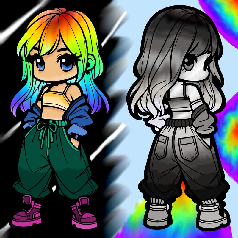 girl in crop top and baggy pants