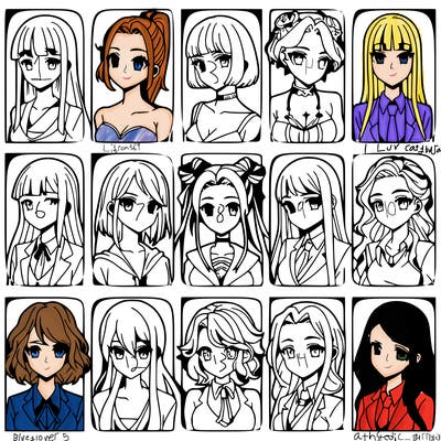 girls that look diffrent anime