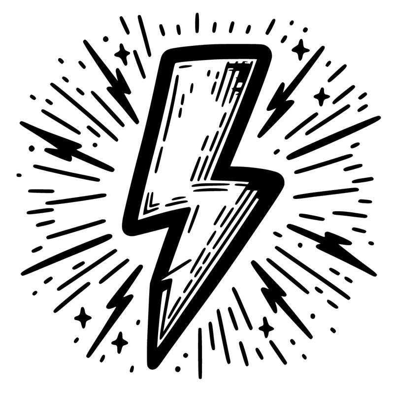 a lightning bolt