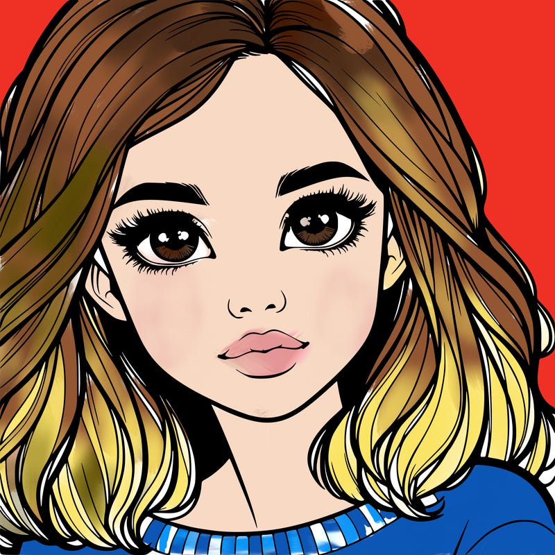 realistic girl whith cute eyes