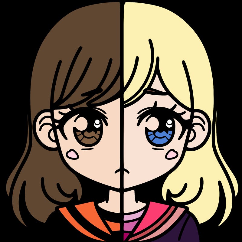 a split of a girl