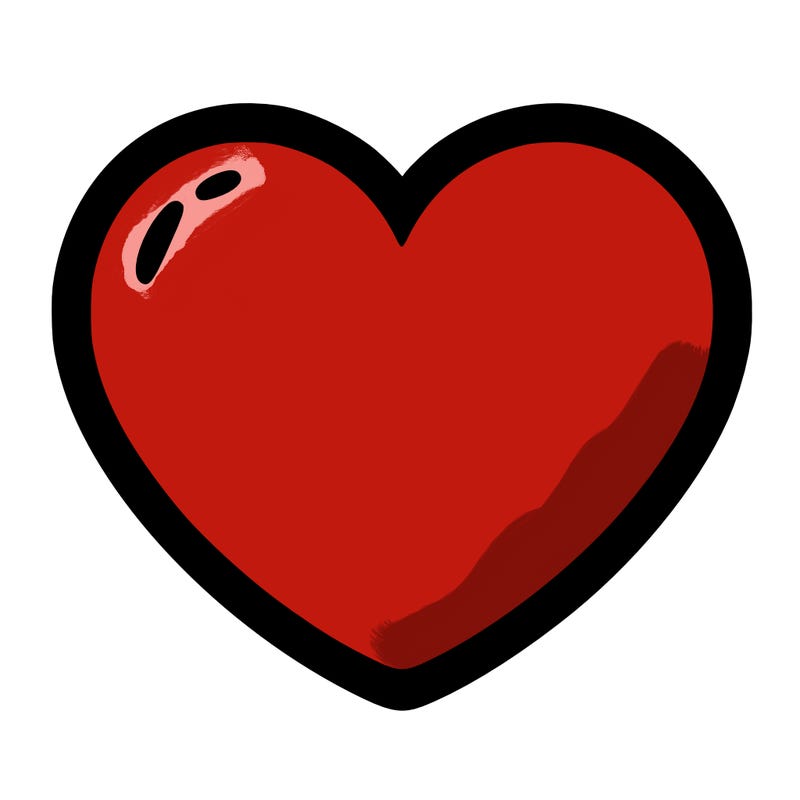 a blank heart