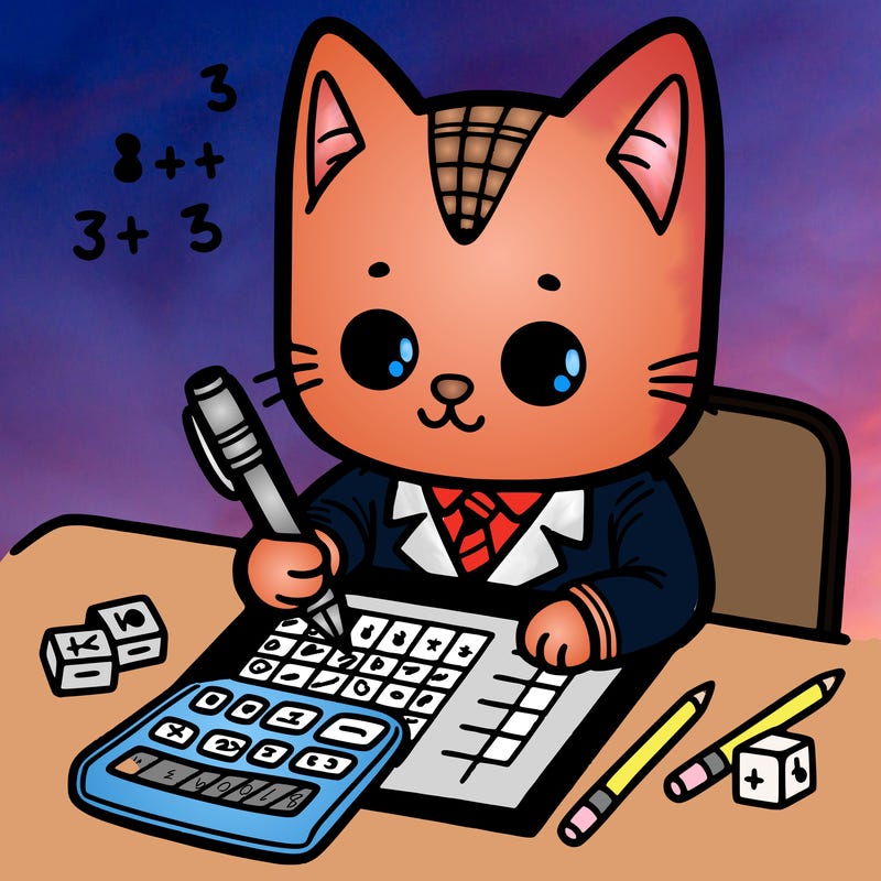 cat during math class