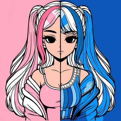 realistic girl split