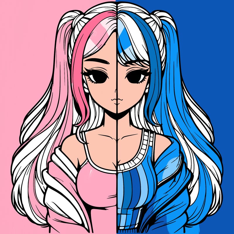 realistic girl split