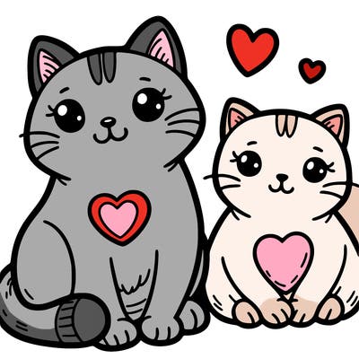 cats with heart