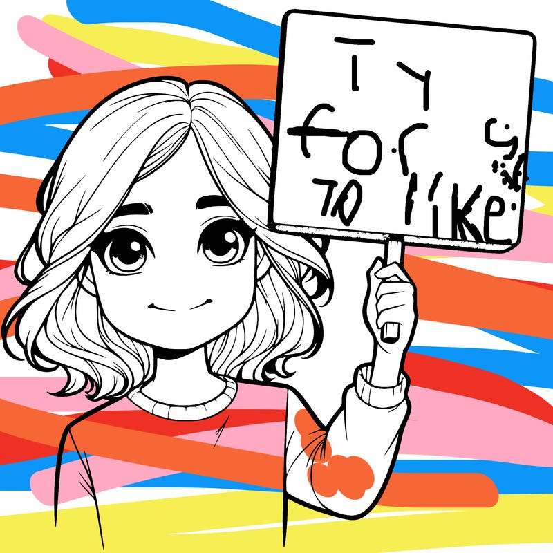 realistic girl holding up a sign