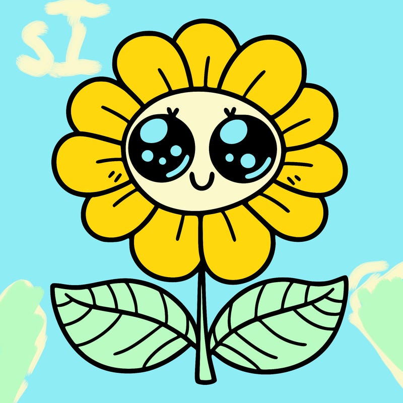 flower with eyes