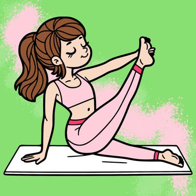 girl doing yoga