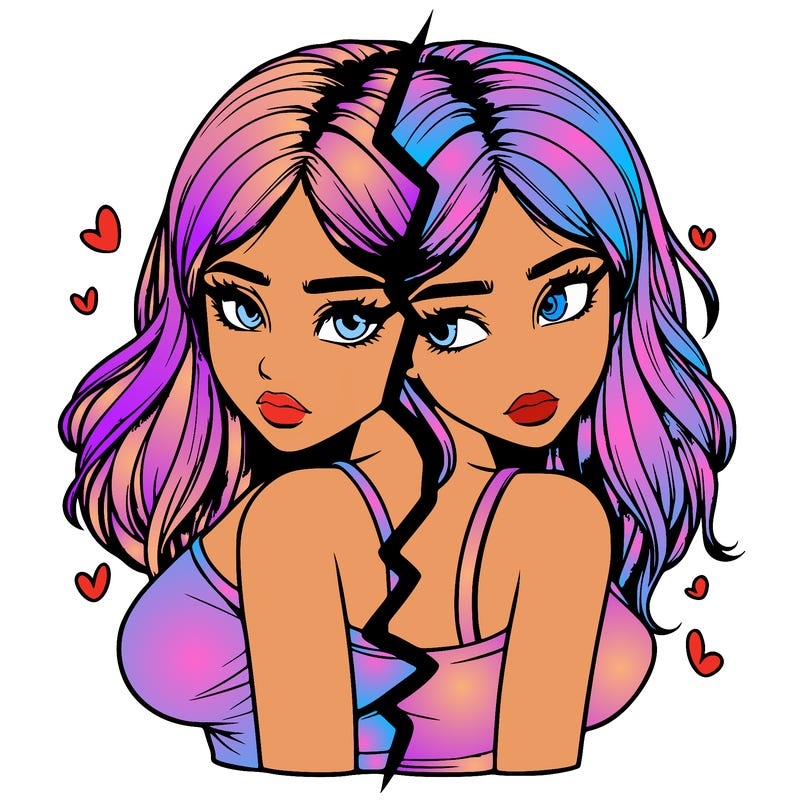 realistic girl split