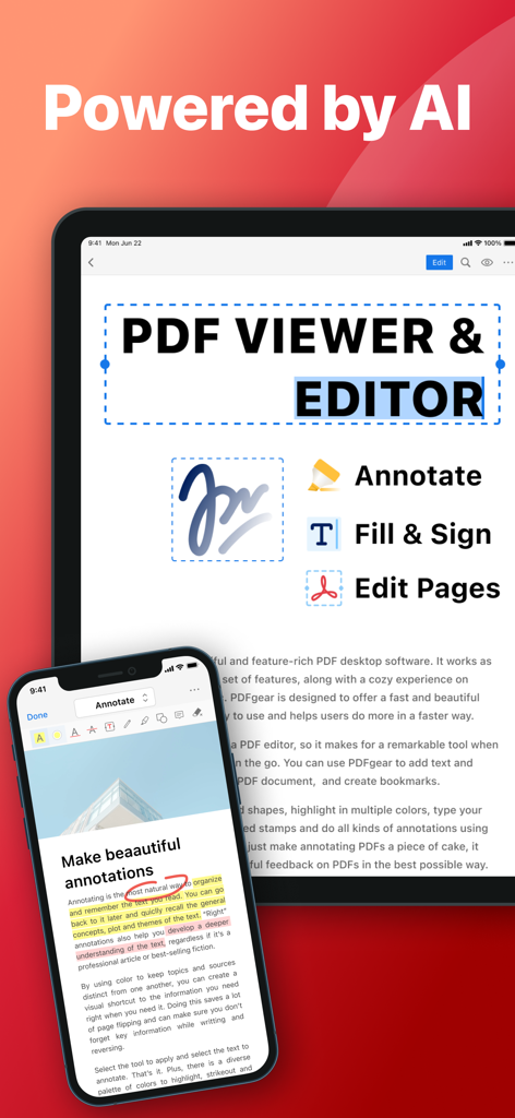PDF Gear App zeigt KI-gestützte PDF-Bearbeitungs- und Anmerkungsfunktionen auf iPhone und iPad