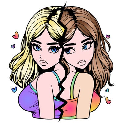 realistic girl split