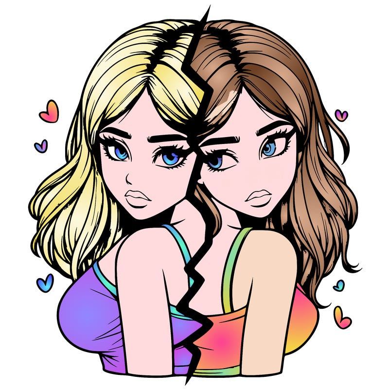 realistic girl split