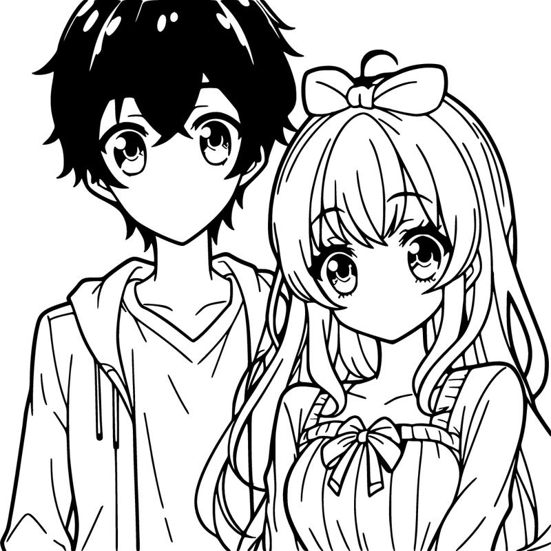 anime girl and boy