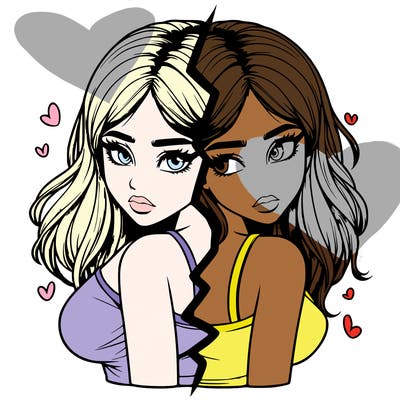 realistic girl split