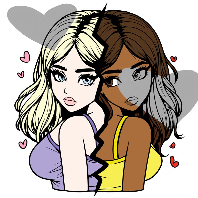 realistic girl split