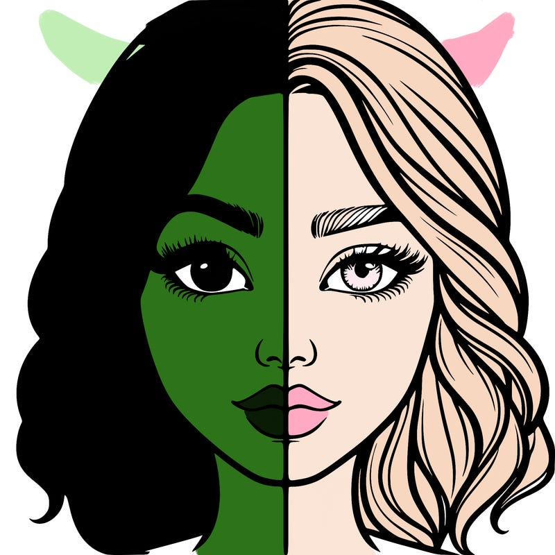 realistic girl split half