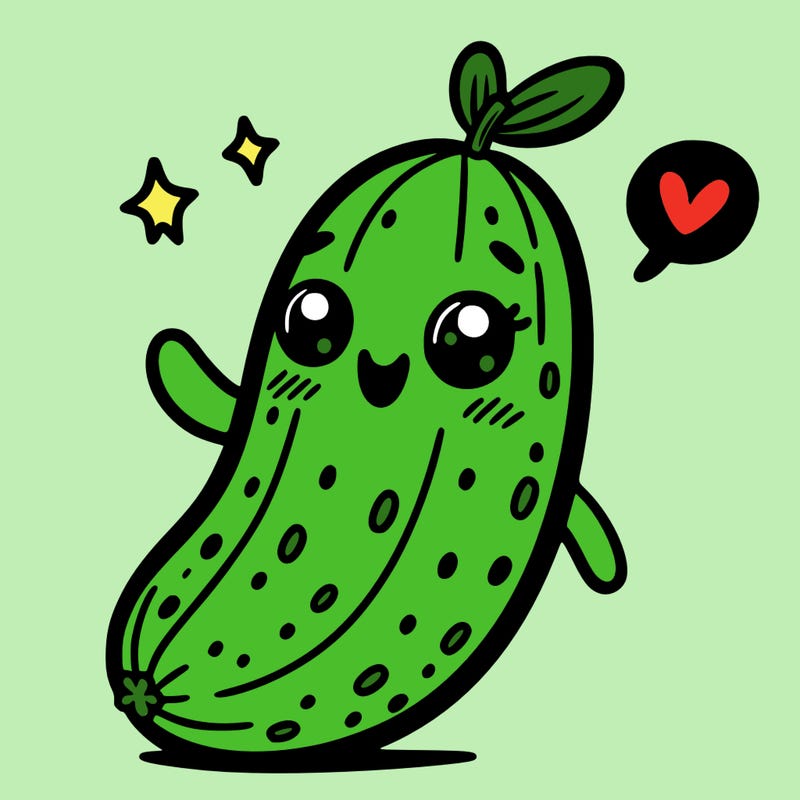 cute, cucumber