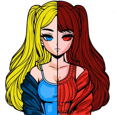 realistic girl split