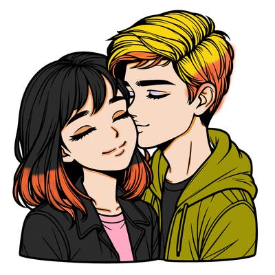realistic girl and boy  love