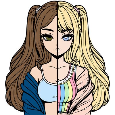 realistic girl split