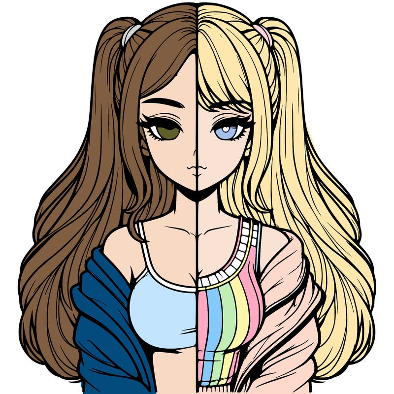 realistic girl split