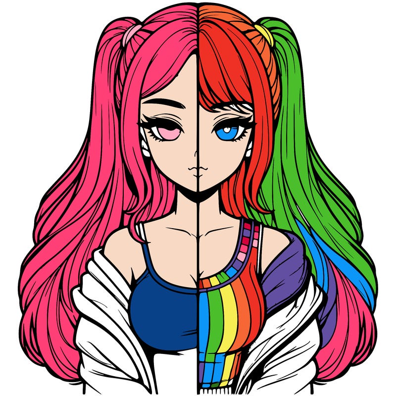 realistic girl split